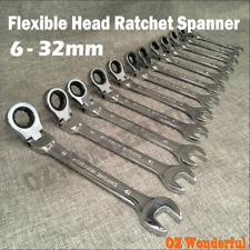 6-32mm Flexible Head Ratchet Gear Spanner Chrome Vanadium Wrench Spanner 