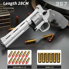 Revolver Soft Bullet Toys Gun Blasters Gun Pistol with Foam Pellet Shell 28CM