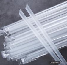100pcs Jumbo Straw Reusable Plastic Drinking Straws Smoothies Milkshake Milketea