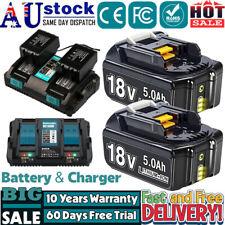 5.0Ah Battery & Charger For Makita 18V LXT Li-ion BL1830 BL1850B BL1860B BL1840B