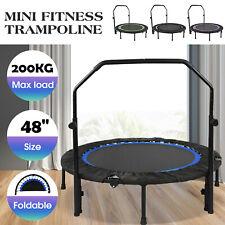 Advwin 48" Mini trampoline Foldable Fitness Handrail Rebounder 200kg Cardio