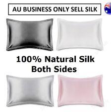 2pcs 100% Mulberry Silk Pillow Case 25 Momme Slip Double Sides Genuine Silk AU
