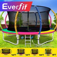 Everfit 8/10/12/14FT Trampoline Round Trampolines Basketball set Safety Net Pad