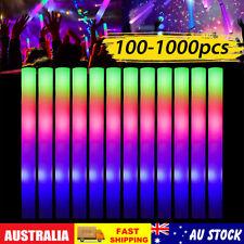 100PCS LED Foam Glow Sticks Bulk Light Up Flashing Stick Party Cheer Wand Rally